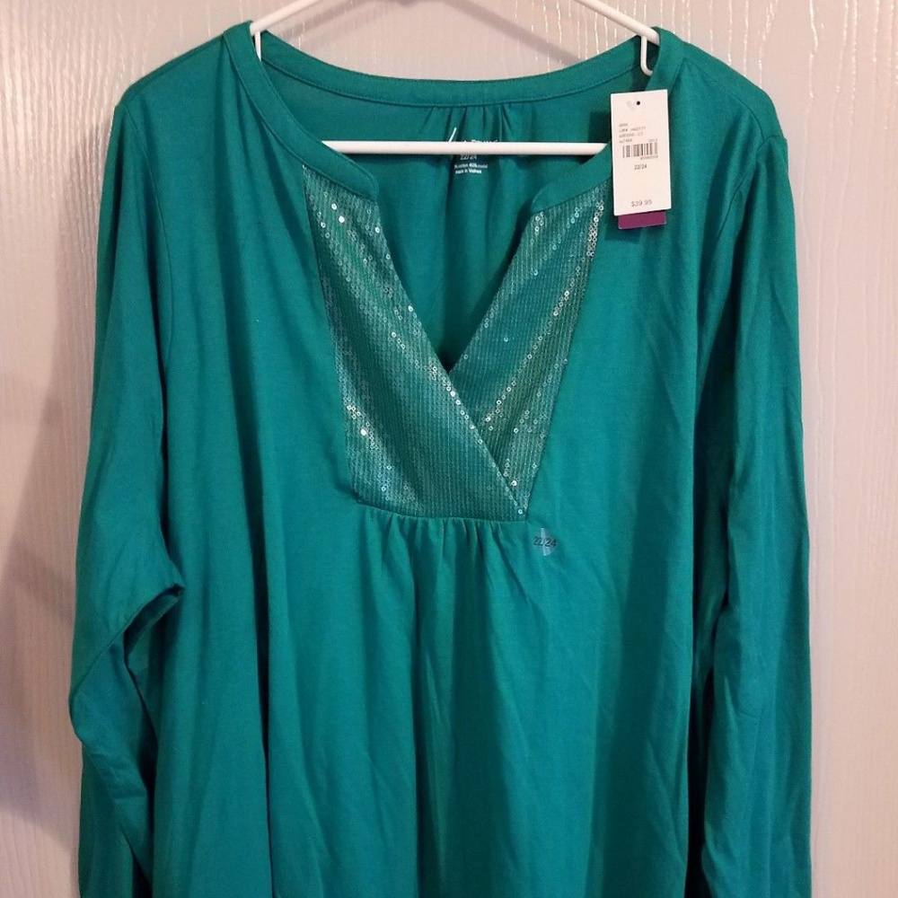 NEW Lane Bryant PLUS SIZE shirt 22/24 Sparkle/Bling TAGS ATTACHED SHIMMERY
